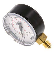0..6 Bar (0..9 psi) Druck Manometer unter Stahl / Messing 63 mm Klasse 1.6