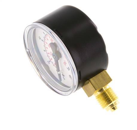 0..100 Bar (0..1450 psi) Druck Manometer unter Stahl / Messing 50 mm Klasse 1.6