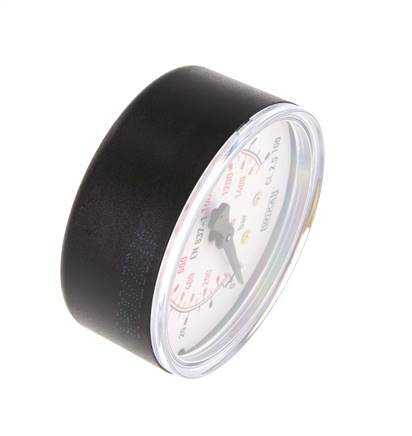 0..100 Bar (0..1450 psi) Druck Manometer unter Kunststoff / Messing 63 mm Klasse 2.5