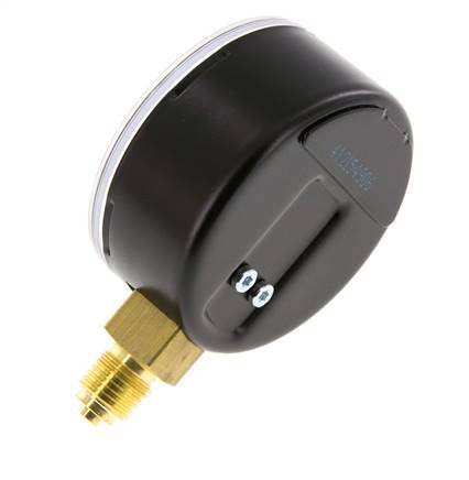 0..100 Bar (0..1450 psi) Druck Manometer unter Stahl / Messing 63 mm Klasse 1.6