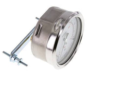 0..10 Bar (0..145 psi) Manometer für Schalttafelmontage Stahl/Messing 100 mm Klasse 1.0 (Halterung)