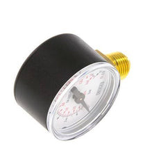 0..10 Bar Druck Manometer unter Kunststoff / Messing 40 mm Klasse 2.5