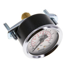 0..10 Bar (0..145 psi) Manometer für Schalttafelmontage Stahl/Messing 50 mm Klasse 2,5 (Halterung)