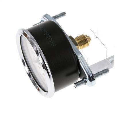0..10 Bar (0..145 psi) Manometer für Schalttafelmontage Stahl/Messing 63 mm Klasse 2,5 (Halterung)