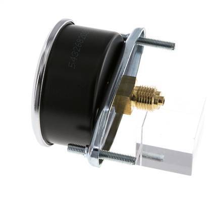 0..10 Bar (0..145 psi) Manometer für Schalttafelmontage Stahl/Messing 63 mm Klasse 2,5 (Halterung)