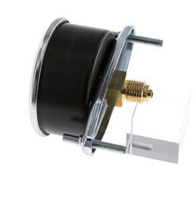 0..10 Bar (0..145 psi) Manometer für Schalttafelmontage Stahl/Messing 63 mm Klasse 2,5 (Halterung)