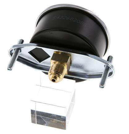 0..10 Bar (0..145 psi) Manometer für Schalttafelmontage Stahl/Messing 63 mm Klasse 2,5 (Halterung)