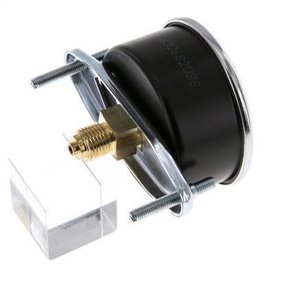 0..10 Bar (0..145 psi) Manometer für Schalttafelmontage Stahl/Messing 63 mm Klasse 2,5 (Halterung)