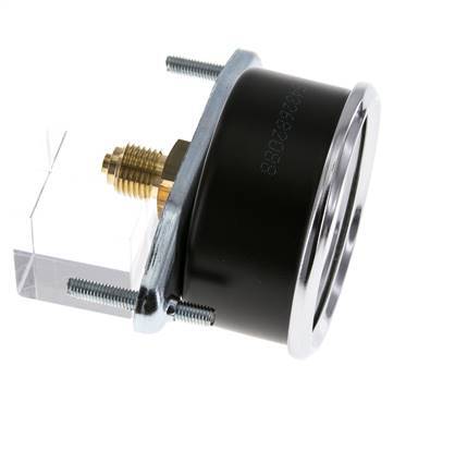 0..10 Bar (0..145 psi) Manometer für Schalttafelmontage Stahl/Messing 63 mm Klasse 2,5 (Halterung)