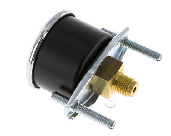 0..1 Bar (0..15 psi) Panel Mount Pressure Gauge Steel/Brass 40 mm Class 2.5 (Bracket)