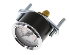 0..1 Bar (0..15 psi) Manometer für Schalttafelmontage Stahl/Messing 40 mm Klasse 2.5 (Halterung)