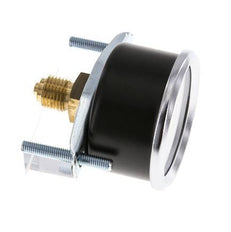 0..1 Bar (0..15 psi) Manometer für Schalttafelmontage Stahl/Messing 50 mm Klasse 2.5 (Halterung)