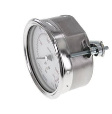 0..160 Bar (0..2321 psi) Panel Mount Pressure Gauge Steel/Brass 100 mm Class 1.0 (Bracket)