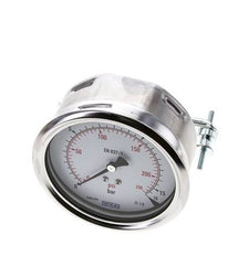 0..16 Bar (0..232 psi) Manometer für Schalttafelmontage Stahl/Messing 100 mm Klasse 1.0 (Halterung)