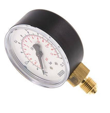 0..1 Bar (0..15 psi) Druck Manometer unter Kunststoff / Messing 63 mm Klasse 2.5