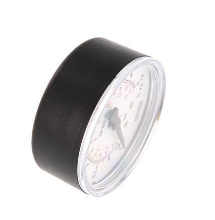 0..1 Bar (0..15 psi) Druck Manometer unter Kunststoff / Messing 63 mm Klasse 2.5