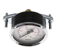 0..16 Bar (0..232 psi) Manometer für Schalttafelmontage Stahl/Messing 63 mm Klasse 2.5 (Halterung)