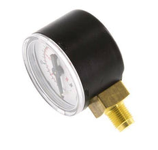 0..1.6 Bar (0..23 psi) Pressure Gauge Below Steel/Brass 40 mm Class 1.6