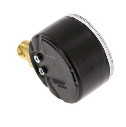 0..1.6 Bar (0..23 psi) Druck Manometer unter Stahl / Messing 50 mm Klasse 1.6