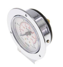 0..250 Bar (0..3626 psi) Panel Mount Pressure Gauge Steel/Brass 63 mm Class 2.5 (Front Panel)