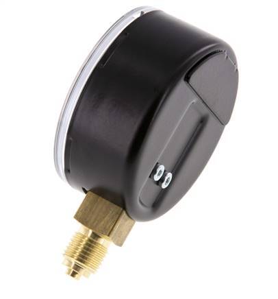 0..250 Bar (0..3626 psi) Pressure Gauge Below Steel/Brass 63 mm Class 1.6