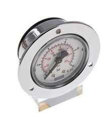0..25 Bar (0..363 psi) Manometer für Schalttafelmontage Stahl/Messing 50 mm Klasse 2.5 (Frontplatte)
