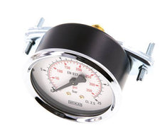 0..25 Bar (0..363 psi) Manometer für Schalttafelmontage Stahl/Messing 63 mm Klasse 2.5 (Halterung)