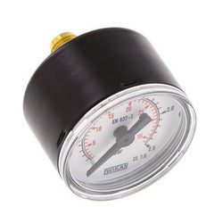 0..2.5 Bar (0..36 psi) Druck Manometer hinten Stahl / Messing 40 mm Klasse 1.6