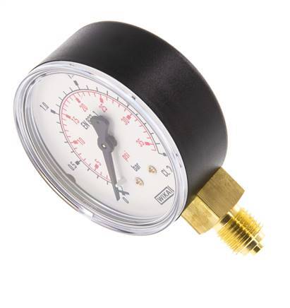 0..2.5 Bar (0..36 psi) Pressure Gauge Below Plastic/Brass 63 mm Class 2.5