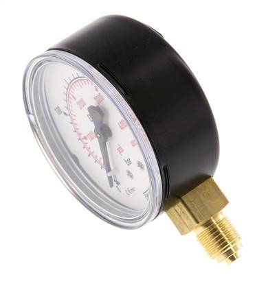 0..315 Bar (0..4569 psi) Druck Manometer unter Stahl / Messing 63 mm Klasse 1.6