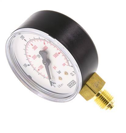 0..400 Bar (0..5802 psi) Druck Manometer unter Kunststoff / Messing 63 mm Klasse 2.5