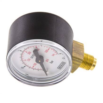 0..40 Bar (0..580 psi) Druck Manometer unter Kunststoff / Messing 40 mm Klasse 2.5