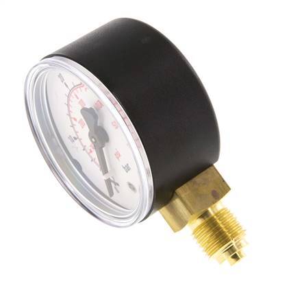 0..40 Bar (0..580 psi) Druck Manometer unter Kunststoff / Messing 50 mm Klasse 2.5