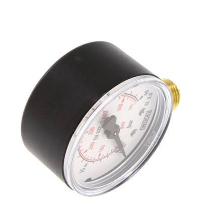 0..40 Bar (0..580 psi) Druck Manometer unter Kunststoff / Messing 50 mm Klasse 2.5