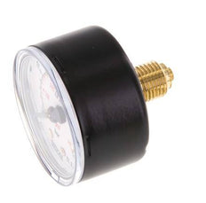 0..40 Bar (0..580 psi) Pressure Gauge Rear Steel/Brass 50 mm Class 1.6