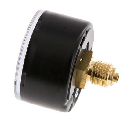 0..40 Bar (0..580 psi) Pressure Gauge Rear Steel/Brass 50 mm Class 1.6