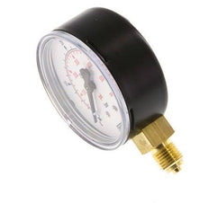 0..40 Bar (0..580 psi) Druck Manometer unter Stahl / Messing 63 mm Klasse 1.6
