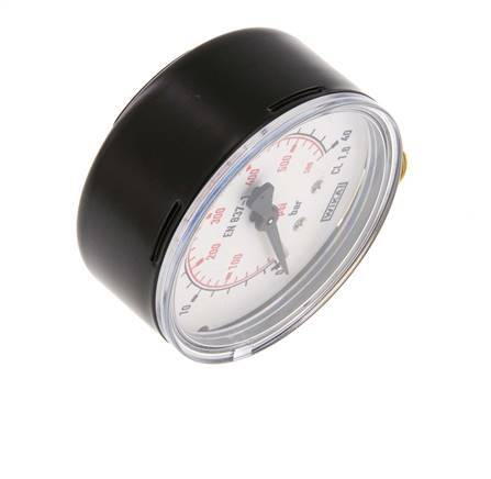 0..40 Bar (0..580 psi) Druck Manometer unter Stahl / Messing 63 mm Klasse 1.6