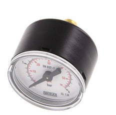 0..4 Bar (0..58 psi) Druck Manometer hinten Stahl / Messing 40 mm Klasse 1.6