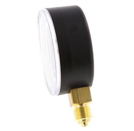 0..4 Bar (0..58 psi) Pressure Gauge Below Plastic/Brass 63 mm Class 2.5
