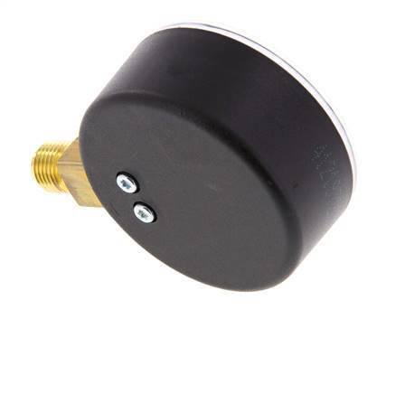 0..4 Bar (0..58 psi) Pressure Gauge Below Plastic/Brass 63 mm Class 2.5