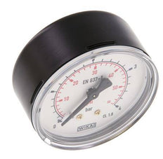 0..4 Bar (0..58 psi) Pressure Gauge Rear Steel/Brass 63 mm Class 1.6
