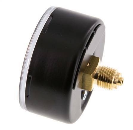 0..4 Bar (0..58 psi) Pressure Gauge Rear Steel/Brass 63 mm Class 1.6