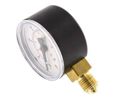 0..60 Bar (0..870 psi) Druck Manometer unter Kunststoff / Messing 50 mm Klasse 2.5