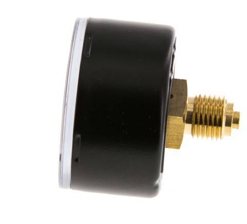 0..60 Bar (0..870 psi) Druck Manometer hinten Stahl / Messing 50 mm Klasse 1.6