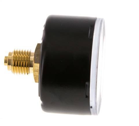 0..60 Bar (0..870 psi) Druck Manometer hinten Stahl / Messing 50 mm Klasse 1.6