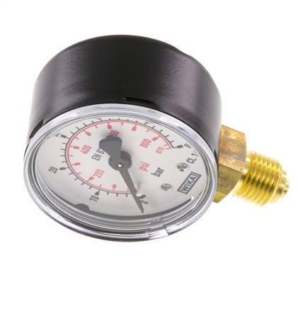 0..60 Bar (0..870 psi) Druck Manometer unter Stahl / Messing 50 mm Klasse 1.6