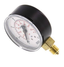 0..60 Bar (0..870 psi) Druck Manometer unter Stahl / Messing 63 mm Klasse 1.6