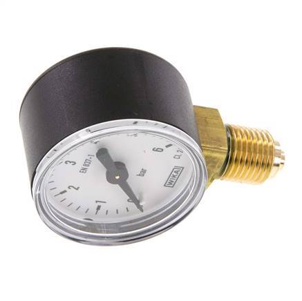 0..6 Bar Druck Manometer unter Kunststoff / Messing 40 mm Klasse 2.5