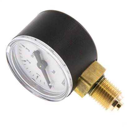 0..6 Bar Druck Manometer unter Kunststoff / Messing 40 mm Klasse 2.5